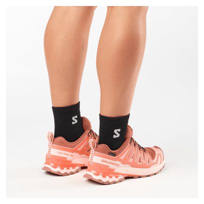 Zapatillas Trail Salomon XA Pro 3D v9 GTX Coral Mujer