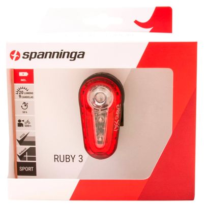 SPANNINGA feu arrière Ruby 3 batterie tige de selle