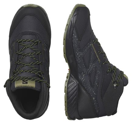 Salomon Outway Mid CSWP Junior Wanderschuhe Schwarz Kinder