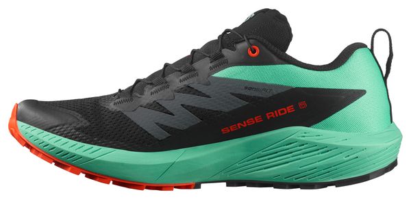 Salomon Sense Ride 5 <strong>Trailrunning-Schuhe</strong>Schwarz/Grün/Rot