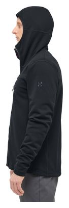 Polaire à capuche Haglöfs Rosson Mid Noir Homme