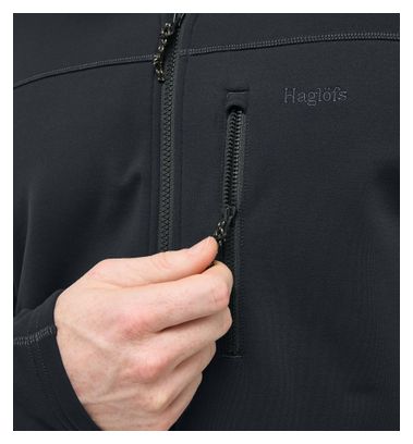 Polaire à capuche Haglöfs Rosson Mid Noir Homme