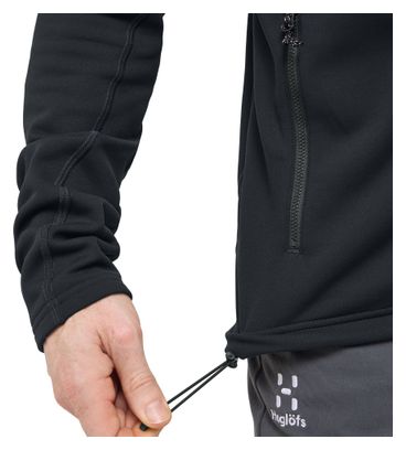 Polaire à capuche Haglöfs Rosson Mid Noir Homme