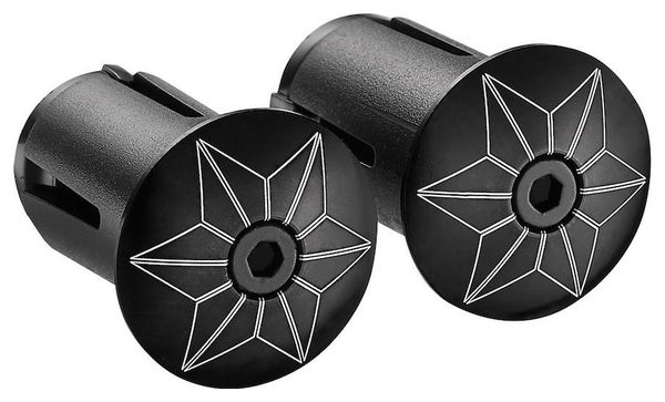 SUPACAZ Bling Tape - Schwarzer Carbon mit Ano Black Plugs + Silikongel