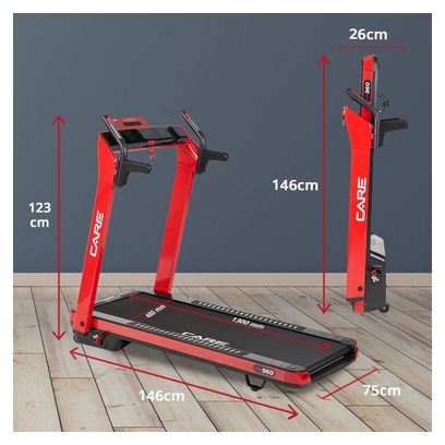 Tapis de course connecté - 14km/h - CARE - CT-960 - KINOMAP