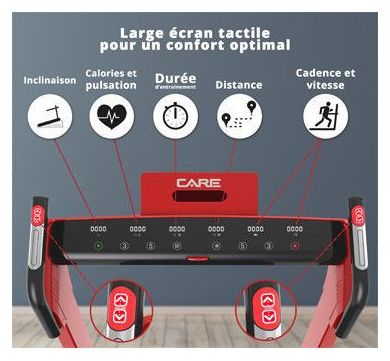 Tapis de course connecté - 14km/h - CARE - CT-960 - KINOMAP