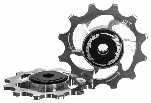  Par de Roldanas HOPE 12 Dientes / Sram 11 velocidades Plata