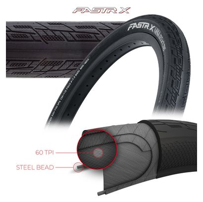 Pneu BMX Tioga Fastr X 24'' Noir