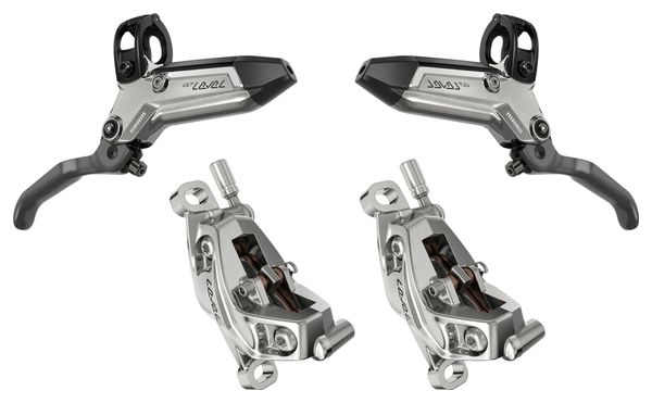 Sram Level Ultimate Stealth 4-Piston Disc Brake Set (Without Rotor) 950 mm / 2000 mm Silver