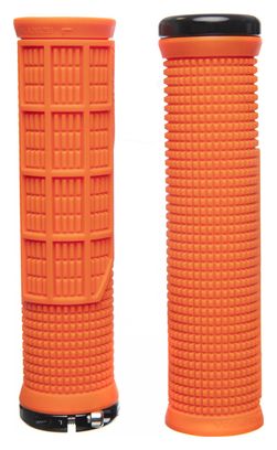 Paar Lizard Skins Machine Single Lock-On Blaze Grips Oranje