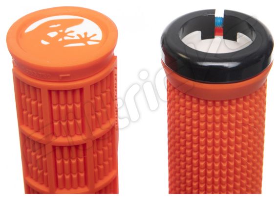 Paar Lizard Skins Machine Single Lock-On Blaze Grips Oranje