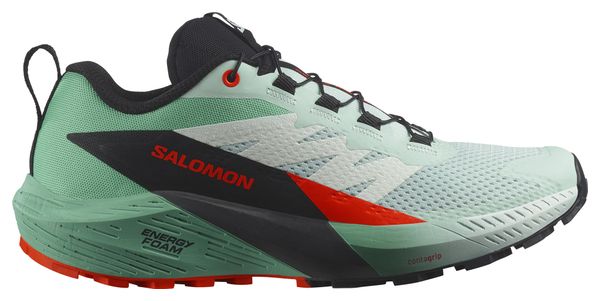 Chaussures de Trail Femme Salomon Sense Ride 5 Vert/Rouge