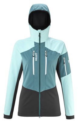 Giacca Softshell Millet M White Shield Donna Nero/Blu