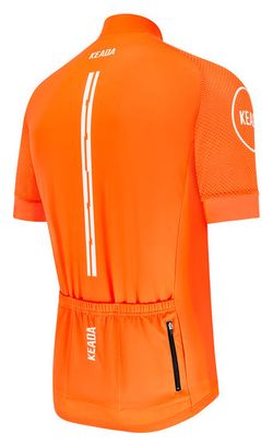 Maillot de cyclisme homme essentiel à manches courtes - Orange