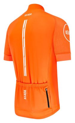 Maillot de cyclisme homme essentiel à manches courtes - Orange