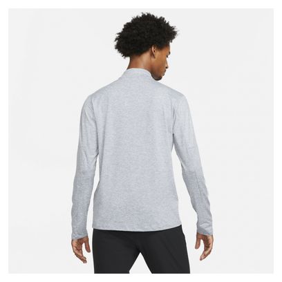 Camiseta Nike Dri-Fit Element de manga larga con 1/2 cremallera gris