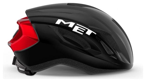 MET Strale Helmet Black Red Metallic Glossy
