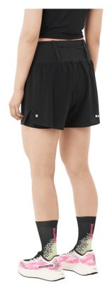 Short 2-en-1 Salomon Sense Aero Trail 4in Noir Femme