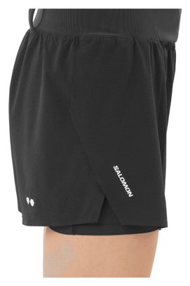 Short 2-en-1 Salomon Sense Aero Trail 4in Noir Femme