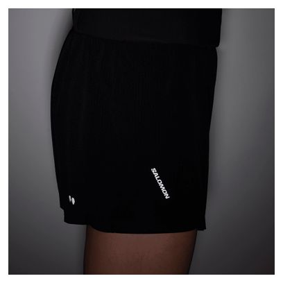 Short 2-en-1 Salomon Sense Aero Trail 4in Noir Femme