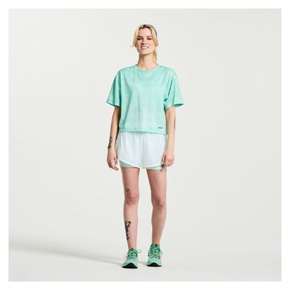 Maillot Manches Courtes Femme Saucony Elevate Run Vert