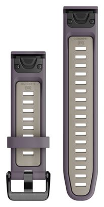 Bracelet de Montre Garmin QuickFit 20 mm Silicone Violet Orchid Beige Sand