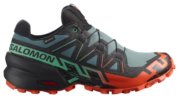 Salomon Speedcross 6 Gore-Tex Trail Schoenen Groen/Zwart/Rood