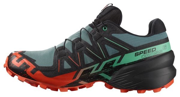 Salomon Speedcross 6 Gore-Tex Trail Shoes Green/Black/Red