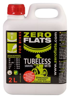 Liquide préventif Tubeless Zero Flats 2 Litres