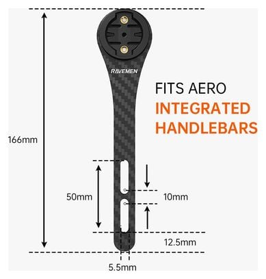 Ravemen AOM03 Offset Handlebar Mount for Aero Integrated Carbon Handlebars