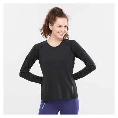 Women's Salomon Cross Run Long Sleeve Technical T-Shirt Black <p><strong>