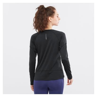 T-Shirt Technique Manches Longues Femme Salomon Cross Run Noir