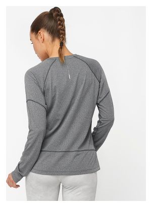 T-Shirt Technique Manches Longues Salomon Cross Run Gris Femme