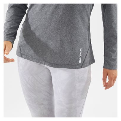 T-Shirt Technique Manches Longues Salomon Cross Run Gris Femme