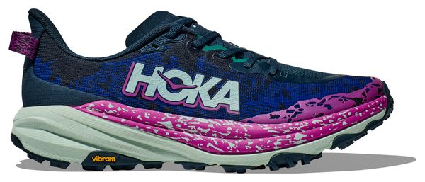 Hoka Speedgoat 6 Trail Shoes Blue/Pink Uomo