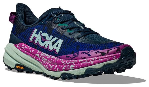 Hoka Speedgoat 6 Trail Shoes Blue/Pink Uomo