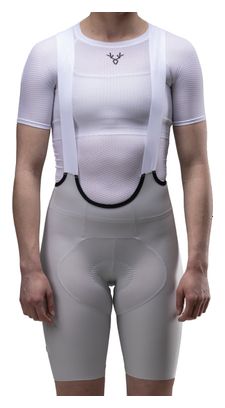 LeBram Race korte fietsbroek voor dames, parelgrijs