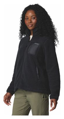Chaqueta polar Columbia Sherpa West Bend II para mujer Negro
