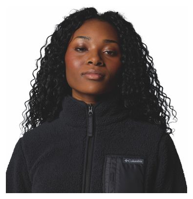 Chaqueta polar Columbia Sherpa West Bend II para mujer Negro