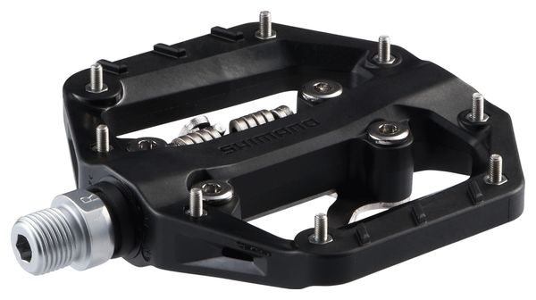 Pedales híbridos Shimano PD-EH510 SPD/planos, color negro