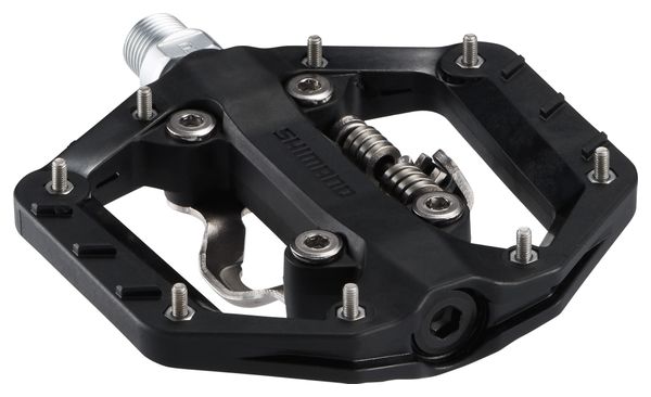 Pedales híbridos Shimano PD-EH510 SPD/planos, color negro