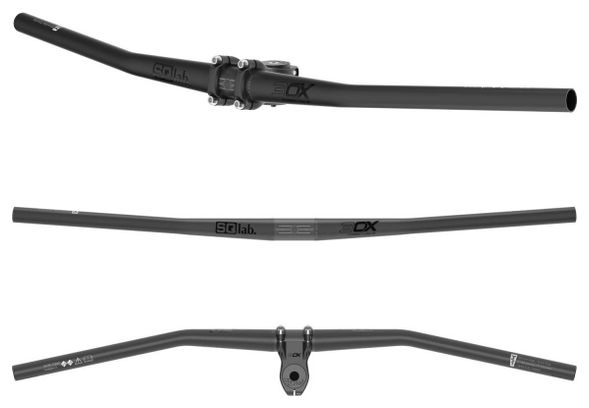 SQlab 3OX Carbon 12° Stuur 31,8 mm 780 mm Zwart
