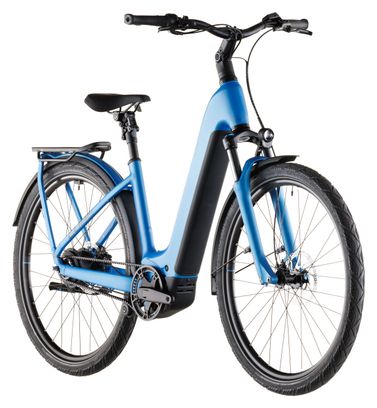 VTC Électrique Cube Kathmandu Hybrid Comfort Pro 800 Easy Entry Enviolo Trekking Courroie 800 Wh 700 mm Bleu Azure 2026