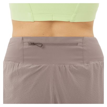 Short Salomon Sense Aero Stow 4in Marron Femme