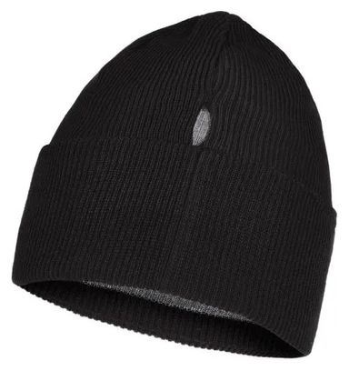 Buff Crossknit Unisex Beanie Black