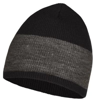 Buff Crossknit Unisex Beanie Black