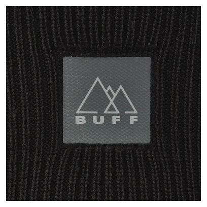 Buff Crossknit Unisex Beanie Black