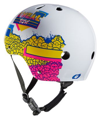 BMX-Helm O'Neal Dirt Lid Crackle Weiß/Multicolor