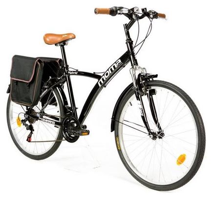 Moma Bikes Bicicleta Trekking / Paseo SHIMANO HYBRID 28', Alu, 18V, Susp. Delant.