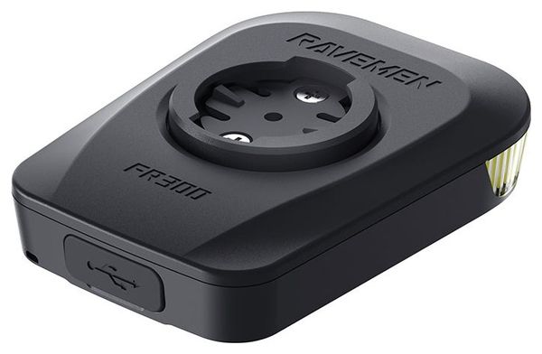 Luz delantera Ravemen FR300 Negra con soporte integrado para GPS Garmin / Wahoo